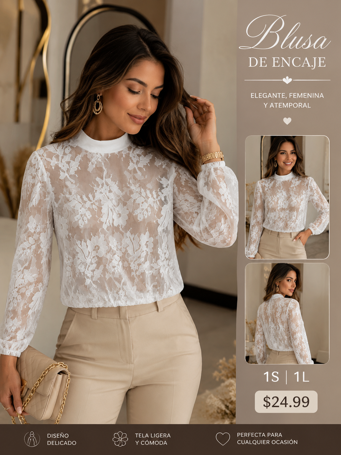 White Lace Blouse (VENTA FINAL)