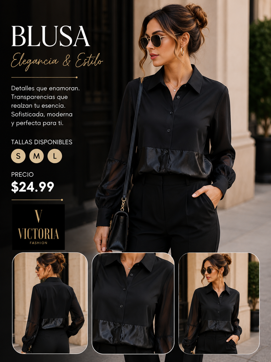 Black Clera Blouse (VENTA FINAL)