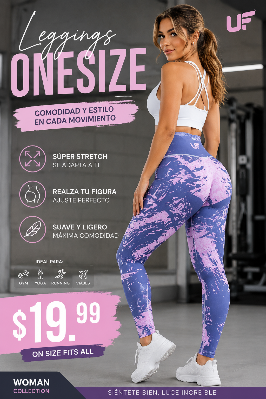 Lila UF SPORT Leggins Deportivo (VENTA FINAL)