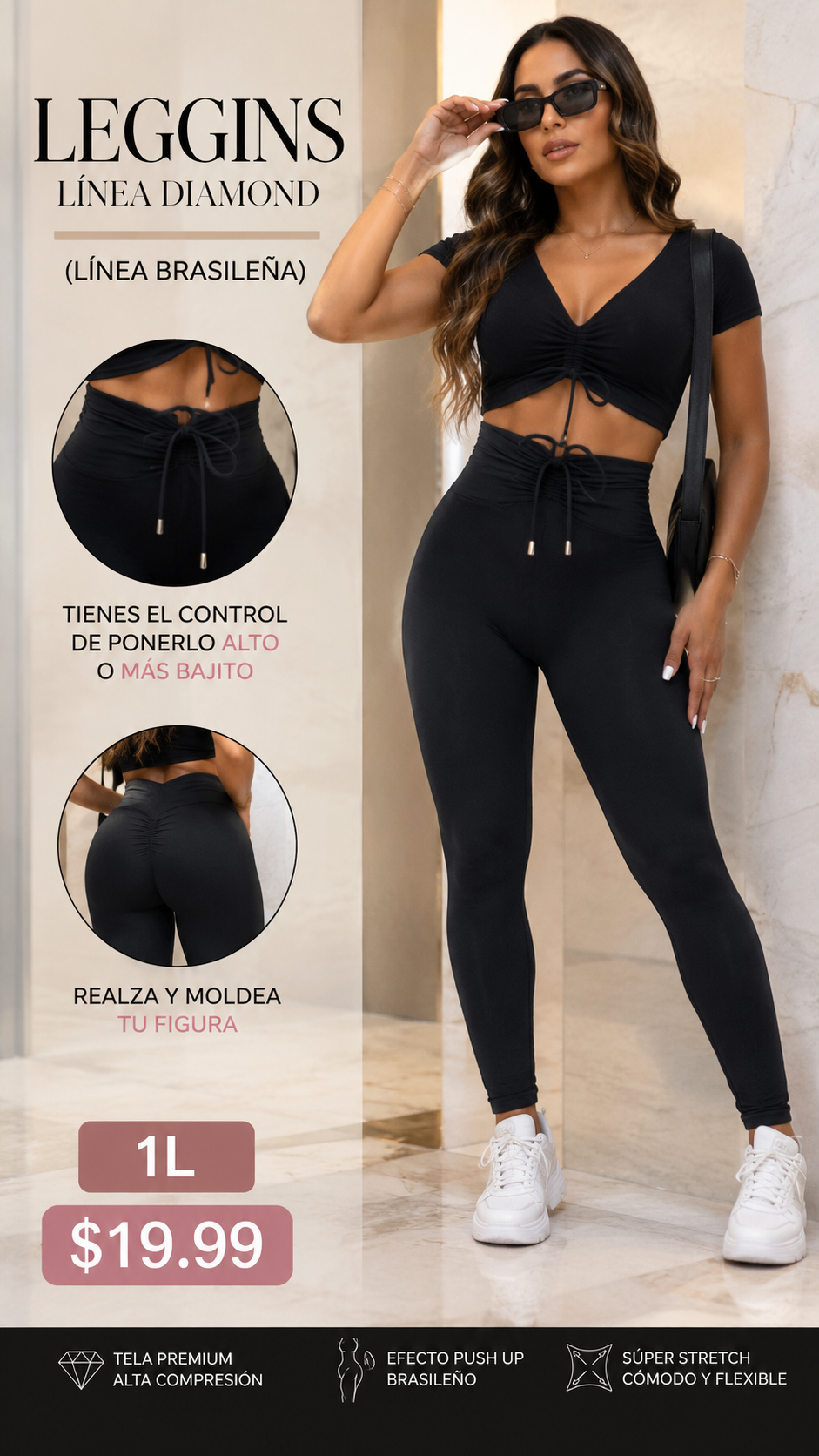Black Leggins (LINEA DIAMOND) (VENTA FINAL)
