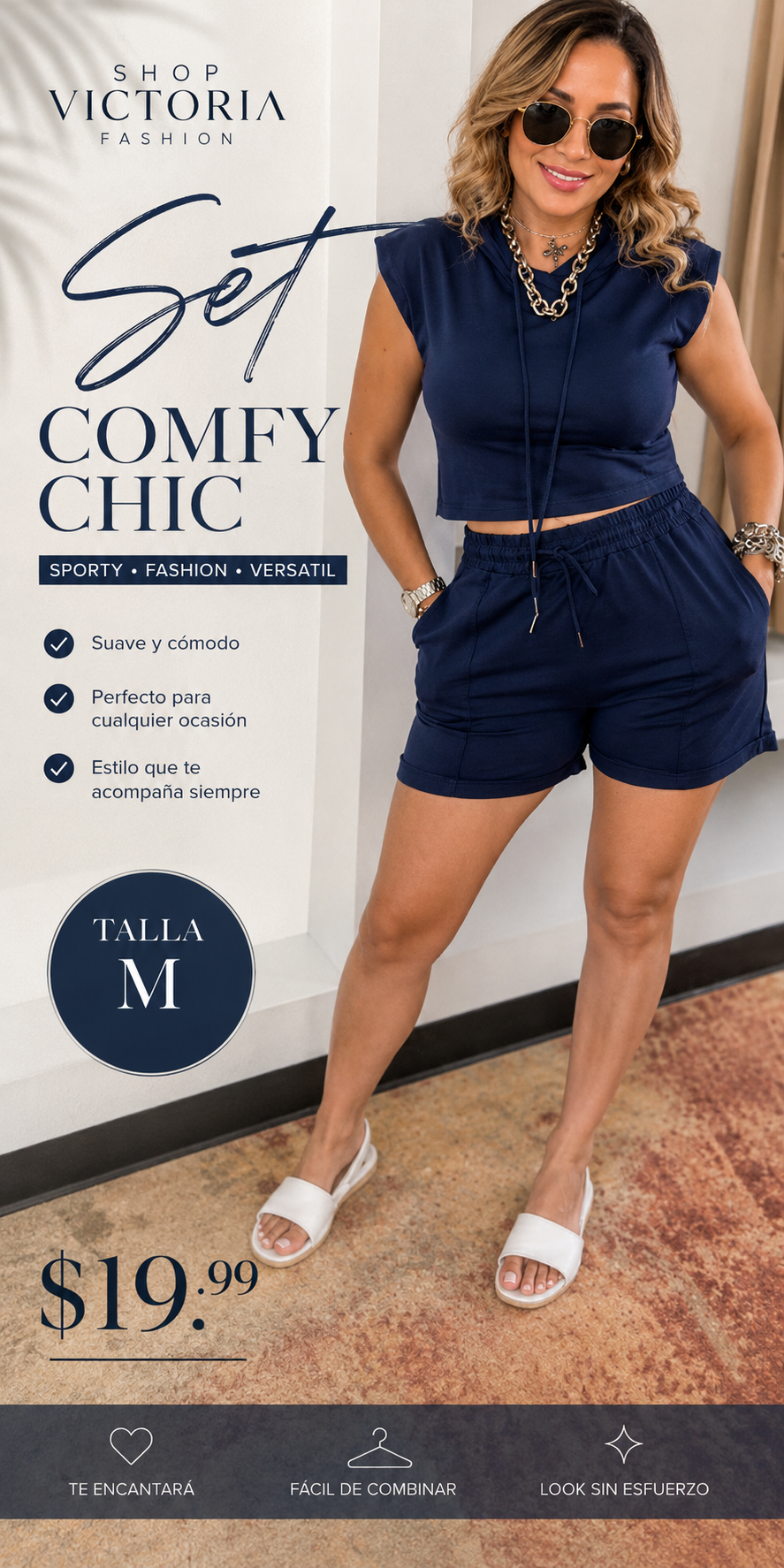 Navy Travel Short Set (VENTA FINAL)