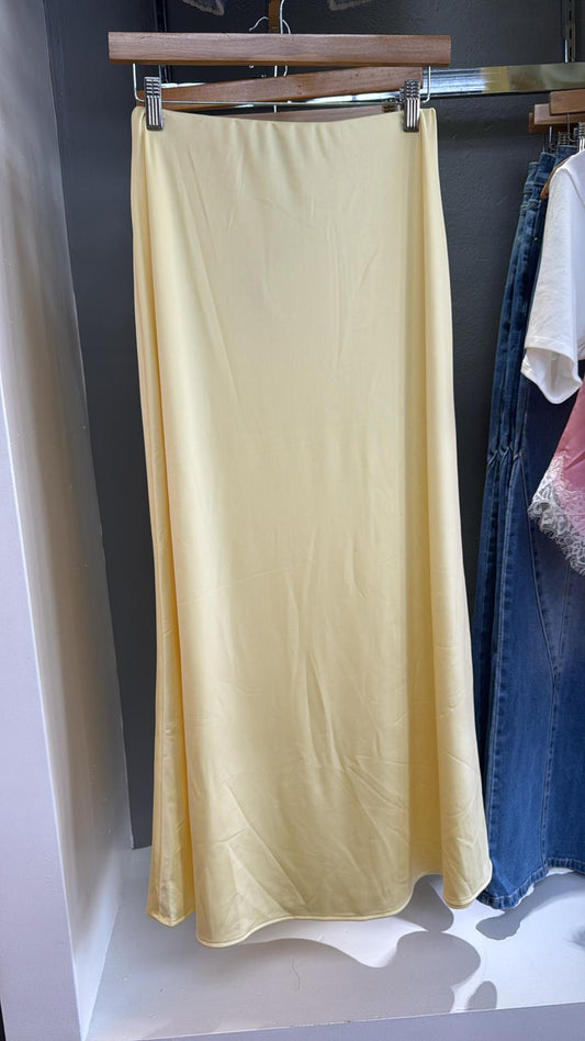 Soft Bloom Satin Skirt