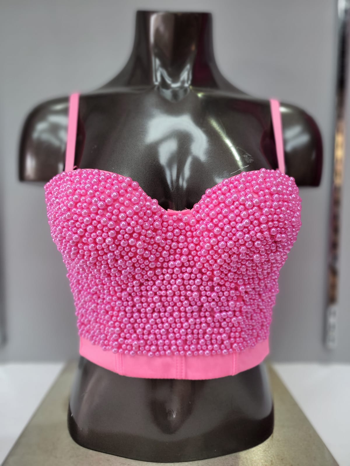 Pink Pearl Bustier Push Up