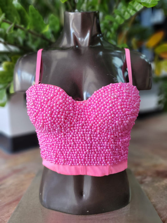 Pink Pearl Bustier Push Up