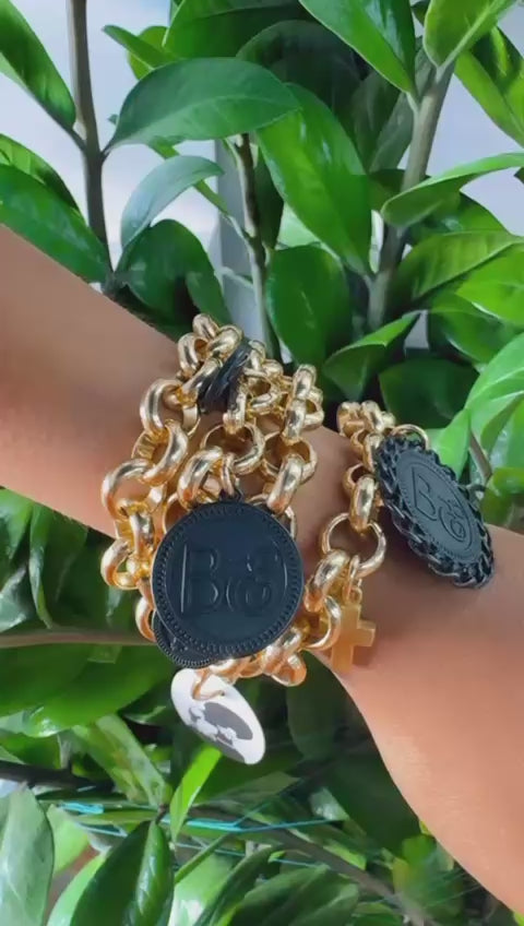 Pulsera Monedas Negras