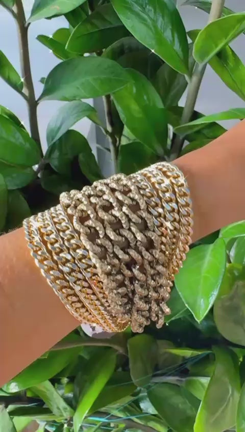 Pulsera Multi Cadenas Oro Matte